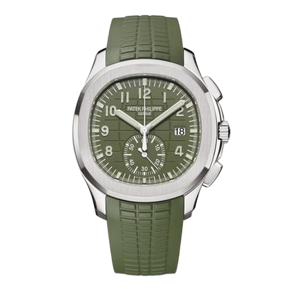 Patek Philippe Aquanaut Chronograph White Gold Khaki Green Dial