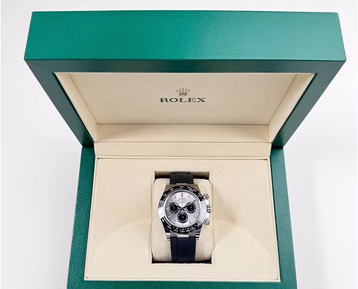 Rolex Daytona 'Ghost' White Gold Steel and Bright Black Dial 10