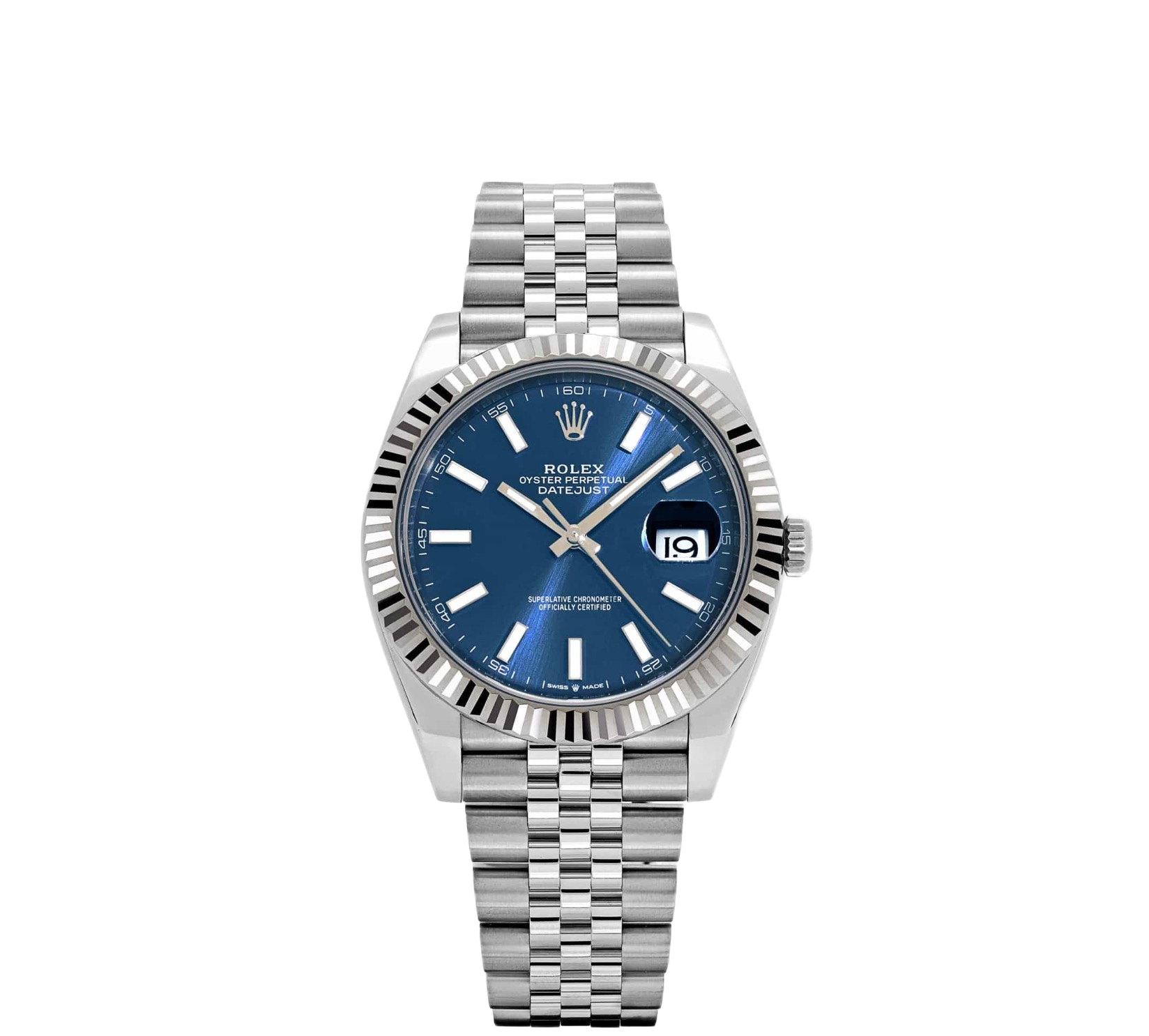 Rolex Datejust 41 Stainless Steel Blue Dial Jubilee