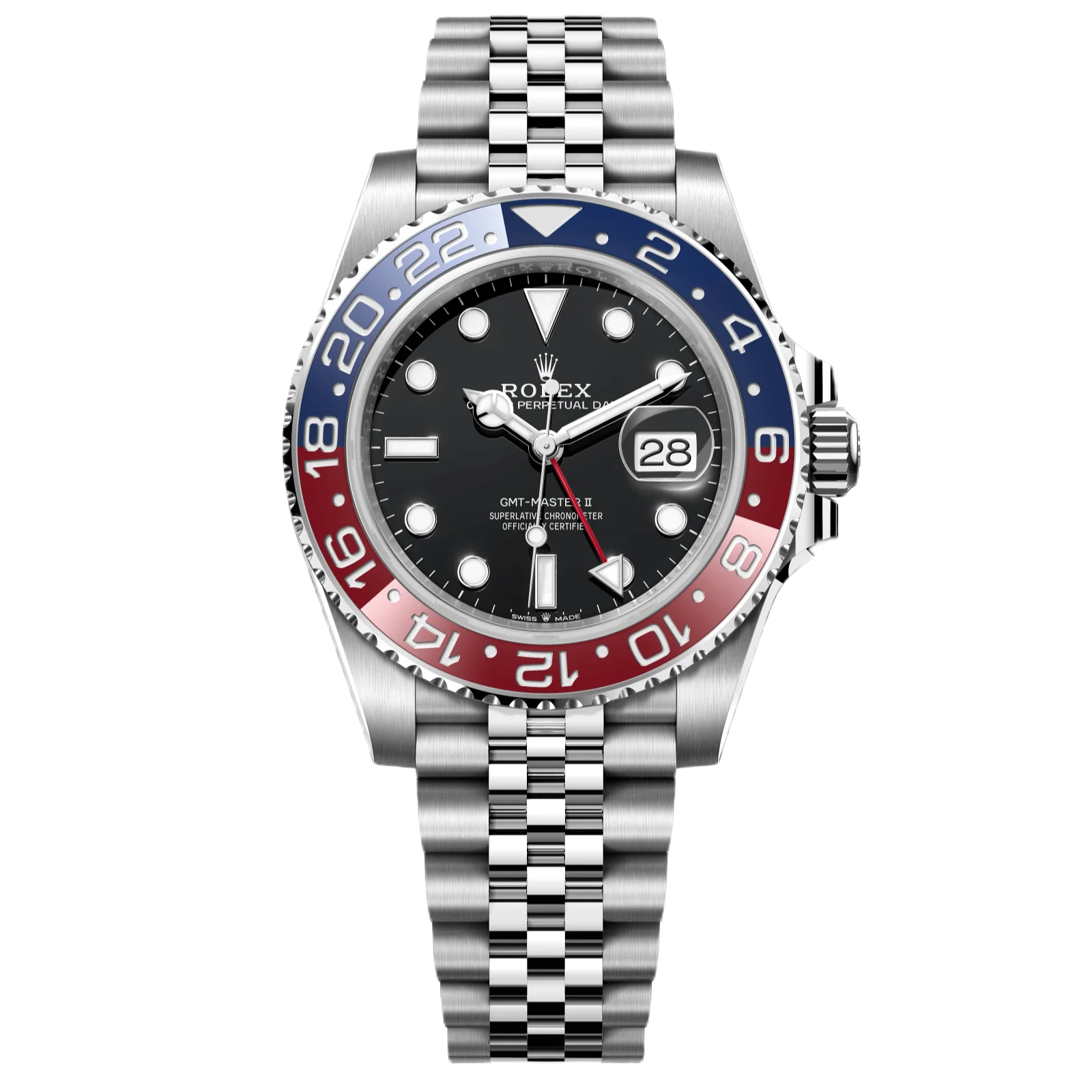 Rolex GMT-Master II  'Pepsi' Stainless Steel Black Dial Jubilee