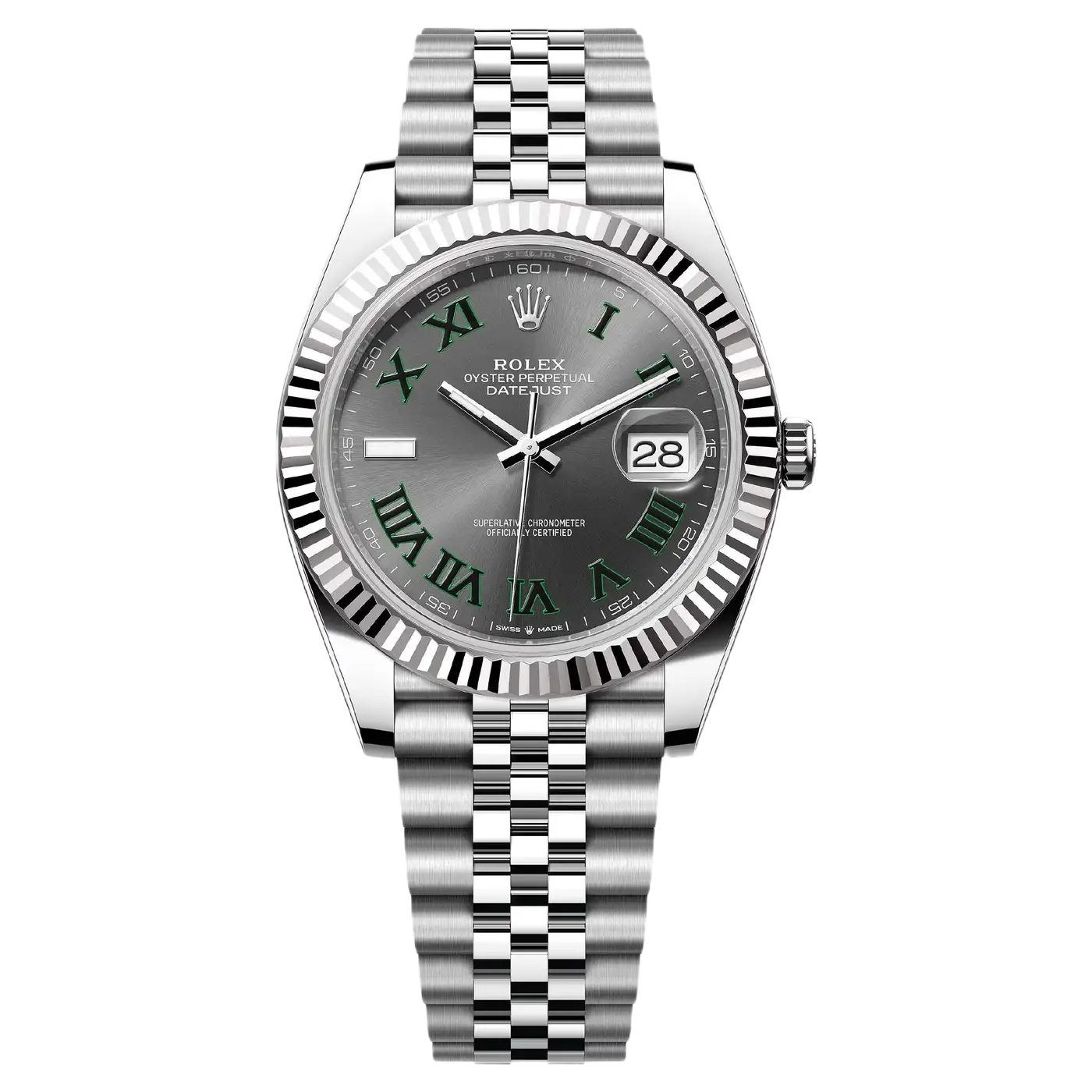 Rolex Datejust 41 'Wimbledon' Stainless Steel Slate Dial Jubilee