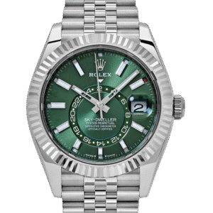 Rolex Sky-Dweller Stainless Steel Green Dial Jubilee