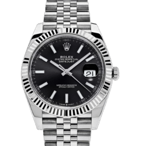 Rolex Datejust  Stainless Steel Black Dial Jubilee Bracelet