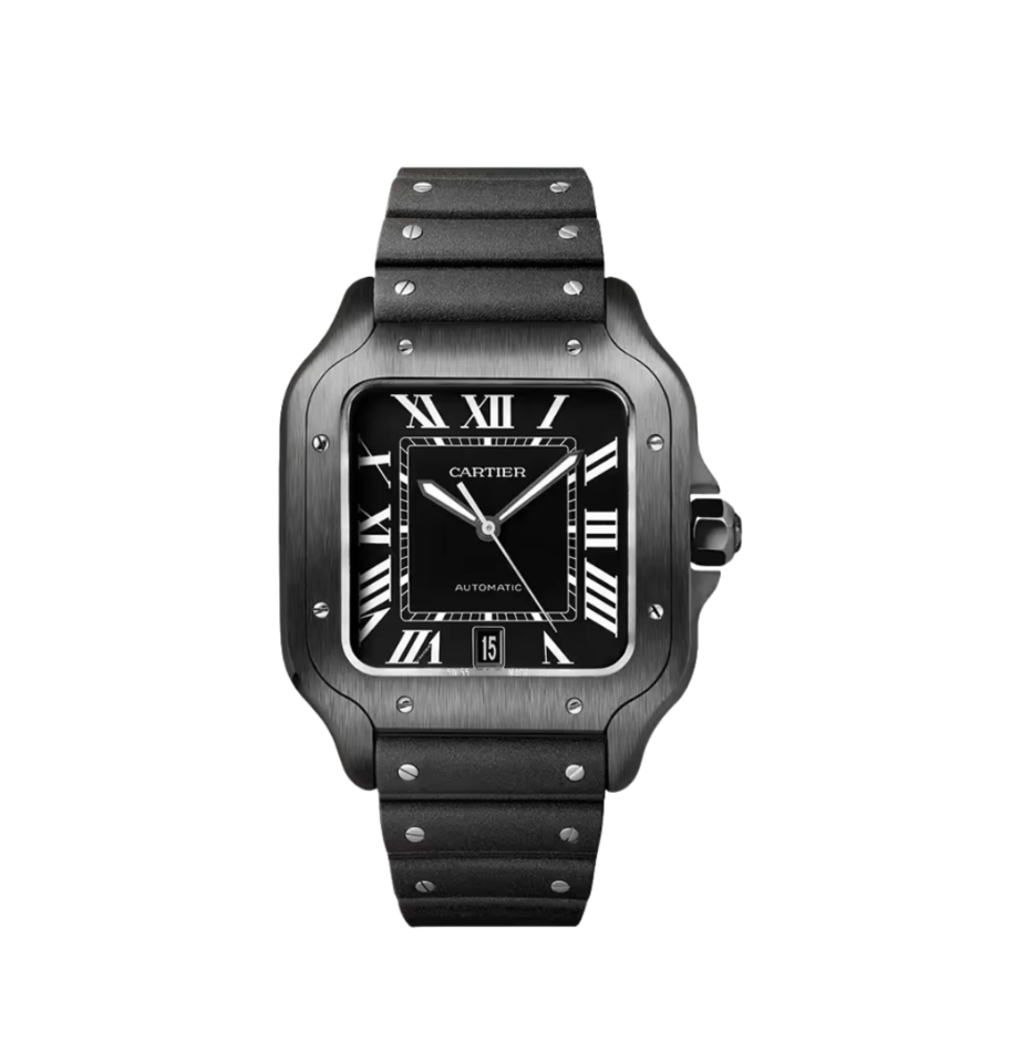 Cartier Santos Large WSSA0039 Stainless Steel Black Dial